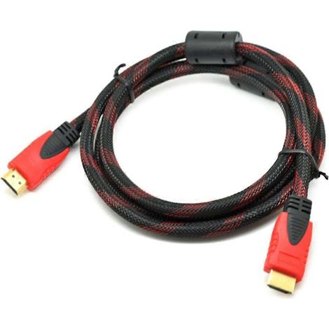 Câble HDMI 1.4 Compatible 3D Doré 1.5/3m pour Téléviseurs HDTV - Longueur 2.67m (1/4)