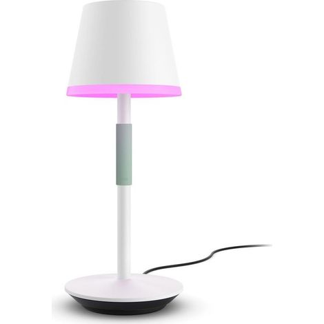 Philips White and Color Ambiance, lampe a poser portable Hue Belle, compatible Bluetooth, blanche (1/2)