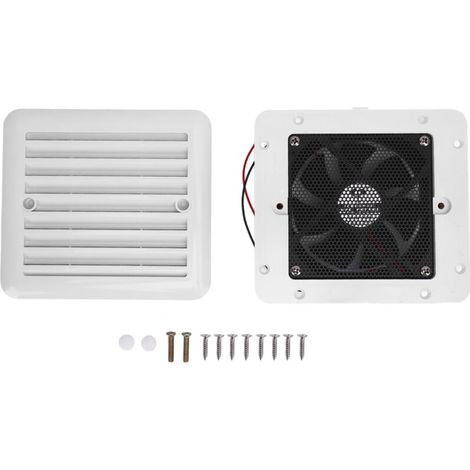 Zoternen Ventilateur de ventilation latérale RV Circulation longue durabilité objets volants bloquant la ventilation de l'air 12V pour les bateaux de remorques 5.51x5.12x1,77 pouce (1/5)