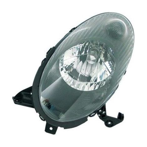 Phare avant gauche H4 fond noir Nissan Micra K12 phase 1 et 2 2003-2007