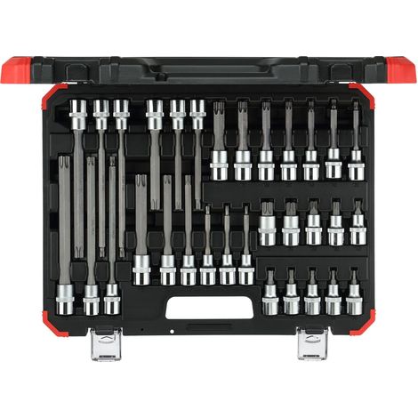 Gedore – Coffret cliquet et douilles 1/2 – Acier chrome-vanadium – Entraînement 4 pans creux conforme DIN 3120 – 3301577 (1/10)