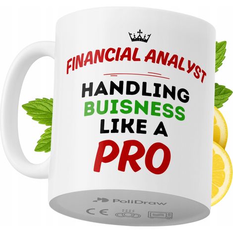 Tazza per analista finanziario, divertente e umoristica, ideale per caffè e tè, con grafica e testo divertenti. Perfetta per compleanni, onomastici e festività. Tazza premium per occasioni speciali, p (1/5)