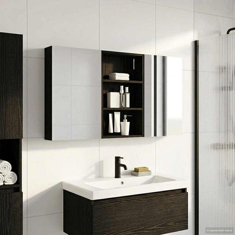 vidaXL Bathroom Cabinet Set 3 pcs 120 x 10.5 x 60.5 cm Engineered wood (1/5)