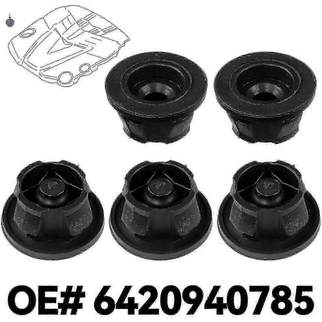 5 piezas de gomas para la tapa del motor para Mercedes Benz S204 W212 X164 X204 W251 V251 W221 Viano Vito W639 Sprinter 906 2006 - 2020-Yvan Hwy