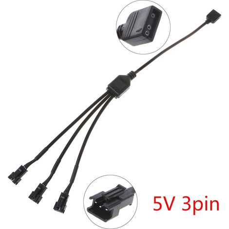Adaptateur Câble Extension RGB 5 V 3 Broches vers JST SM 3 Broches pour Carte Mère Sync (1/5)
