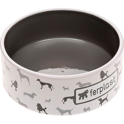 Ferplast JUNO Ciotola in ceramica per cani e gatti. Varie capienze.. Variante MEDIUM - Misure: Ø 16.3 x h 6.1 cm - 0.75 L - (1/3)