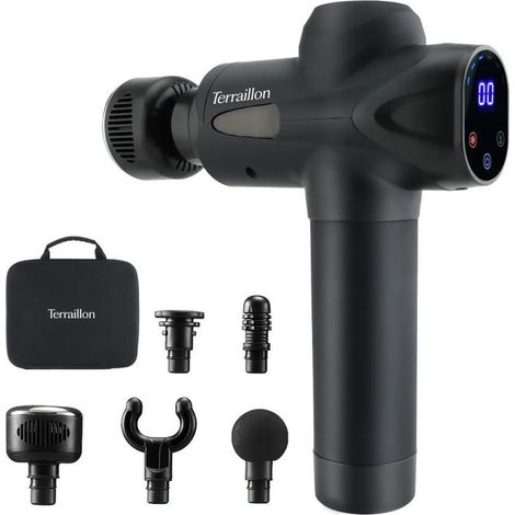 Terraillon, Pistola Massaggiante Multizone Expert, 4 Testine, 20 Velocita'