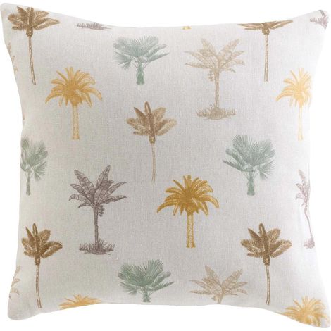 Coussin Déco Imprimé "Palmelia" 45x45cm Multicolore (1/4)