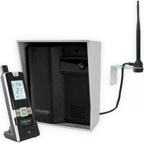 Interphone 600m autonome sans-fil - UltraCOM2 SOLO visière argentée + combiné + antenne : contourner obstacle / pilier (1/5)