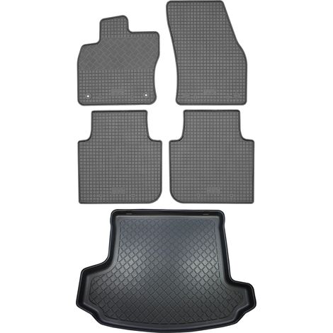 Set di tappetini in gomma per auto e tappetino per bagagliaio per Skoda Kodiaq SUV (5 porte) da marzo 2017 (1/5)