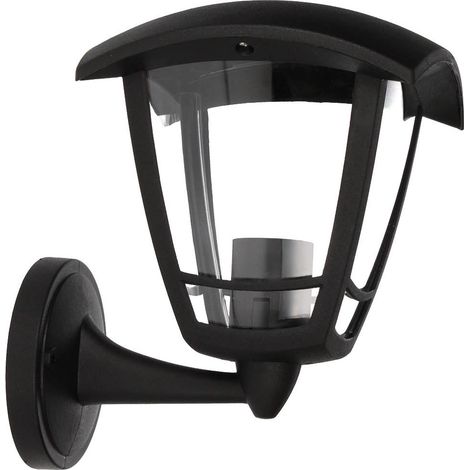 Farol de jardín brazo abajo Serie Barli E27 Negro (1/3)