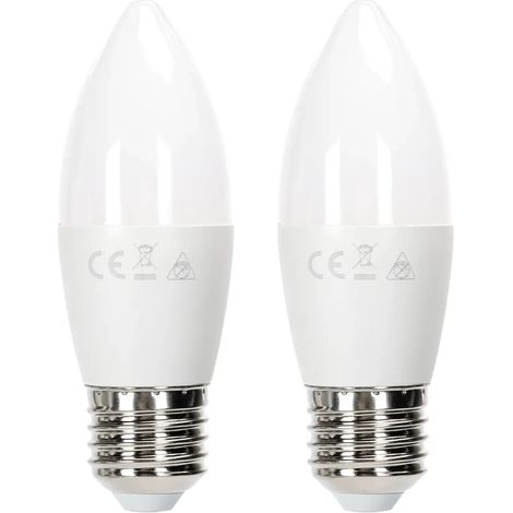 Aigostar Lampadina LED Candela C37 E27 12W Luce Fredda 6500K 1170lm 2 Pezzi
