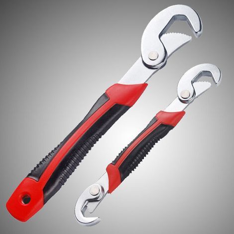 2-Piece Adjustable Wrench Set, Universal Adjustable Nut Wrenches, Multifunctional Wrenches, with Large Opening 8-22 mm (1/4)