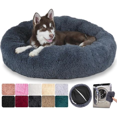 Panier Rond Chien Dehoussable 120 cm gris foncé