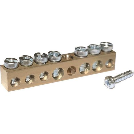 Barrette de Terre Laiton 3X16mm²+4X10mm² 2CPX070155R9999 ABB 170155 (1/2)