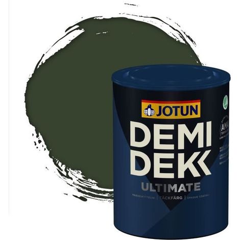 JOTUN - Peinture Bois, Lasure Opaque pour Extérieur Satinée - DEMI DEKK ULTIMATE - RAL 6020 - Vert Oxyde Chromique - 0,75L (1/2)