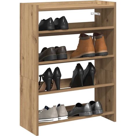 Schuhregal Artisan-Eiche 60x25x81 cm Holzwerkstoff