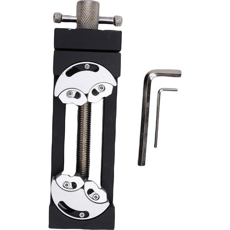 Bohrmaschinen-Schraubstock, robuster Mini-Werkbank-Schraubstock mit Selbstjustierung, aus CNC-gefrästem Aluminium in Luftfahrtqualität mit L-Schlüssel für Heimwerkerarbeiten, Modellbau, Holzbearbeitun (1/5)