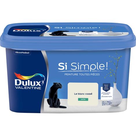 Peinture toutes pièces Si Simple Aspect Satin - Le Blanc Cassé 2,5 L - Dulux Valentine