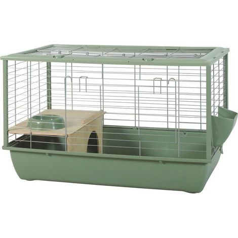 Jaula de rejilla para cobayas y roedores - ZOLUX - 1 piso - 80 x 52,5 x 48 cm - Néolife Connect - Verde