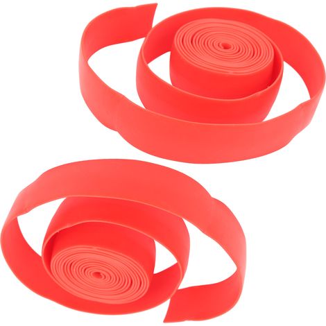 Bande de Résistance Élastique Yoga 2,5m - 2 Pièces pour Entraînement Fitness et Étirement Rouge (1/5)