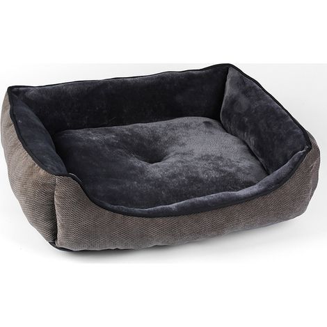 Coussin et tapis pour chat, panier carré simple en flanelle pour animaux (50 x 40 x 13 cm) - RAPANDA