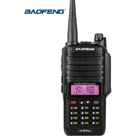 Baofeng UV-9R Plus Talkie-walkie FM radio VHF/UHF IP67 étanche avec double bande/affichage/veille longue portée (Casque ajouté) (1/4)