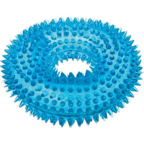 Gioco donut con punte in TPR con squeaker per cani (1/2)