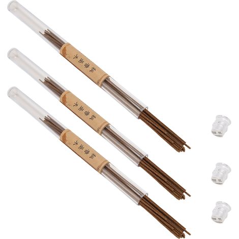 Bâton d'encens bois d'agar 4h parfum durable déco intérieur, pack encens pour maison yoga méditation (1/5)