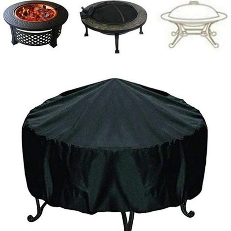 Barbecue Couverture, Barbecue ronde extérieure Couverture extérieure jardin BBQ Grill Cover, antipluie, poussière et résistant aux UV Covers Grille ronde, Petite table ronde couverture (1/5)