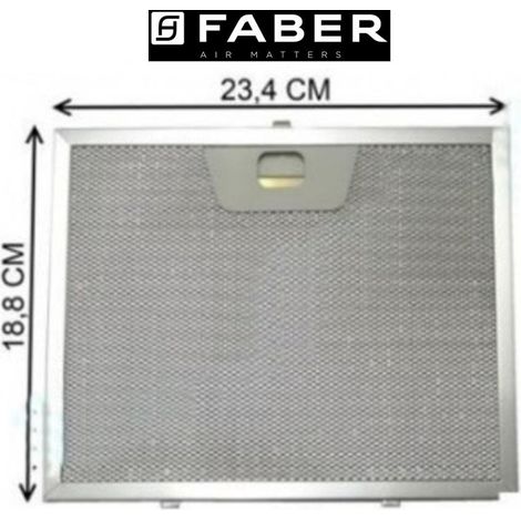 FILTRO CAPPA ALLUMINIO FABER MISURE 23,5cm x 18,8 Metallico 4268961