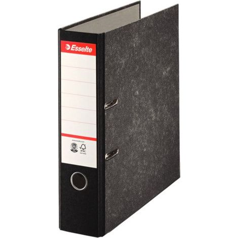 Classeur à levier cartonné Esselte A4 - Dos 5 cm - Noir (1/2)