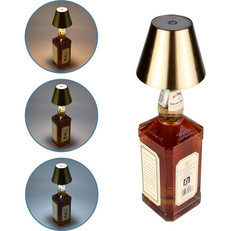 INNOVATIVA LAMPADA LED DA TAVOLO PORTATILE CON TAPPO PER BOTTIGLIA E CONTROLLO TOUCH - ILLUMINAZIONE VERSATILE CON TEMPERATURA COLORE REGOLABILE (1/5)