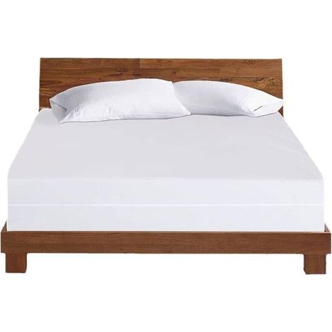 Housse De Matelas - Impermeable 6 Cotes - Respirante - Pour Lit 180x200 Cm + Hauteur 30 Cm - Coton Lavable - 1 Piece (1/5)