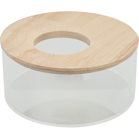 Baignoire de sable pour Hamster, petite boîte ronde pour animaux de compagnie, salle de bain en acrylique Transparent (1/5)