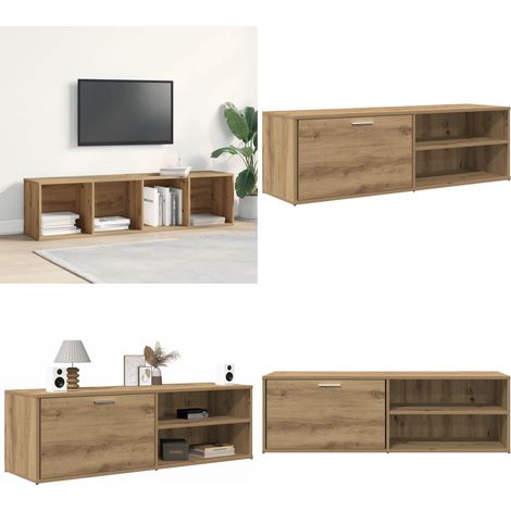vidaXL TV-Schrank Artisan-Eiche 120x34x37 cm Holzwerkstoff (1/5)