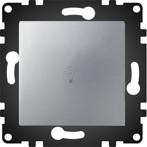 Interruptor Empotrable Simple Pulsador Gris Alumbrado IP20 Serie wLux  Gris  | IluminaShop