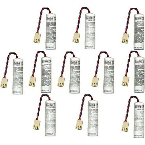 Batsecur 11 pz batteria litio Logisty Daitem 3,6V 2Ah BAT04 compatibile BATLI04