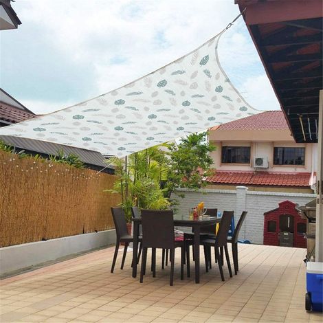 Voile d'ombrage anti-UV, protection solaire extérieure pour terrasse, jardin ou pelouse. (1/5)