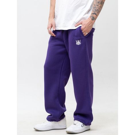 Pantaloni della tuta larghi da uomo Jigga Wear con coulisse, taglia XL, colore viola. (1/5)