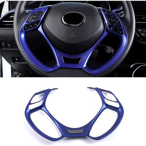 Per CHR C-HR 2016-2022 Rivestimento telaio volante in plastica blu per interni Accessorio auto (1/4)