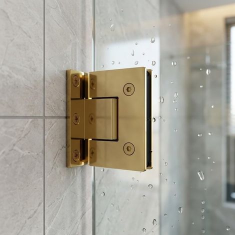 Glass Hinge 304 Gold Shower Hinge Glass Hinge 304 Gold Shower Hinge (135 D) (1/5)