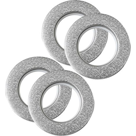 Anneaux à Œillets pour Rideaux en Plastique, Lot de 4 Pièces, Épais et Solides, Design Unique, pour Décoration Intérieure (1/5)