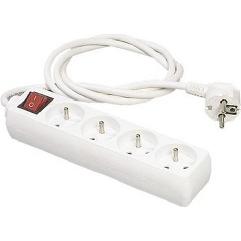Mehrfachsteckdosen: 4 Steckdosen - Schalter - 3680 W Max - 2 Pole mit Erdung - Erard
