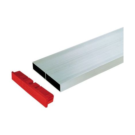 Taliaplast – Règle alu rectangulaire 1 voile 2 alvéoles 1,5 m – Pour dressement et contrôle de planéité – Dimensions 100 x 18 mm – Livrée avec 2 embouts