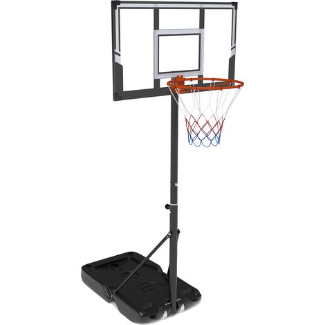 Panier de Basket-Ball Hauteur Réglable, Support de Basketball Mobile avec Panneau Arrière Incassable Base Remplissable et Roues, pour Enfant Adulte