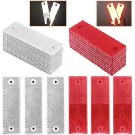 Pack of 20 self-adhesive waterproof reflective strips, eye-catching safety stickers suitable for trucks, trailers and vans. (1/4)