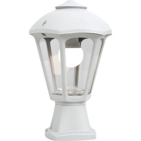 giampy straßenlampe 1xe27 ip55 l.21xw.21xh.21xh.33cm weißes harz