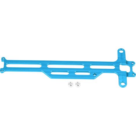 Châssis radio en alliage d'aluminium usiné CNC pour camion Monster FS 1/18 échelle voiture RC (Bleu) (1/5)