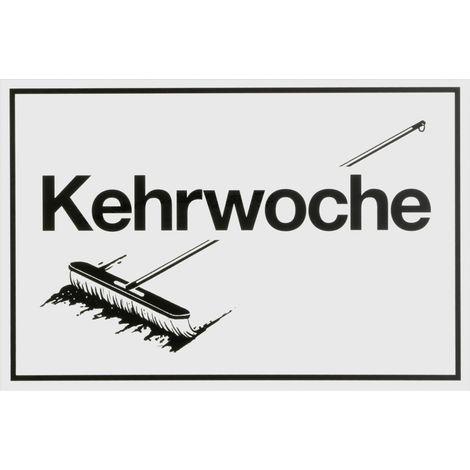 Conmetall Hinweisschild Kehrwoche 30 x 20 cm